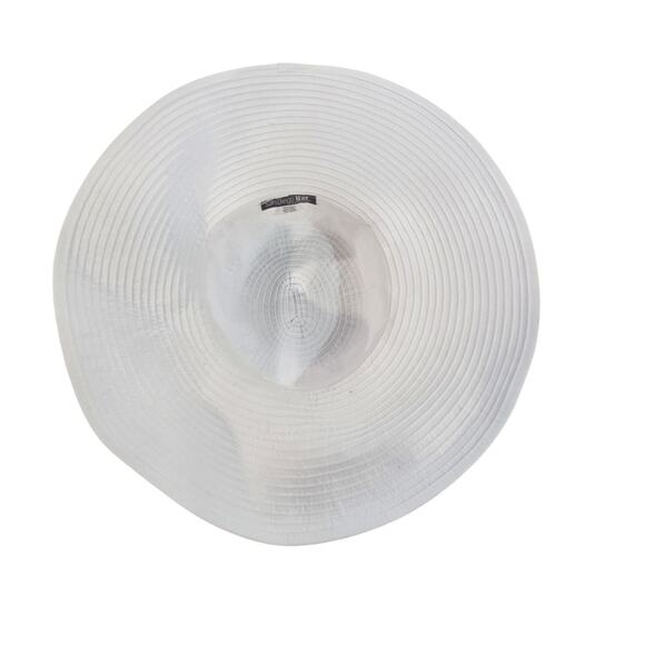 San Diego Hat Co White Packable Wide Brim UPF 50+ Sun Hat Resort Glam